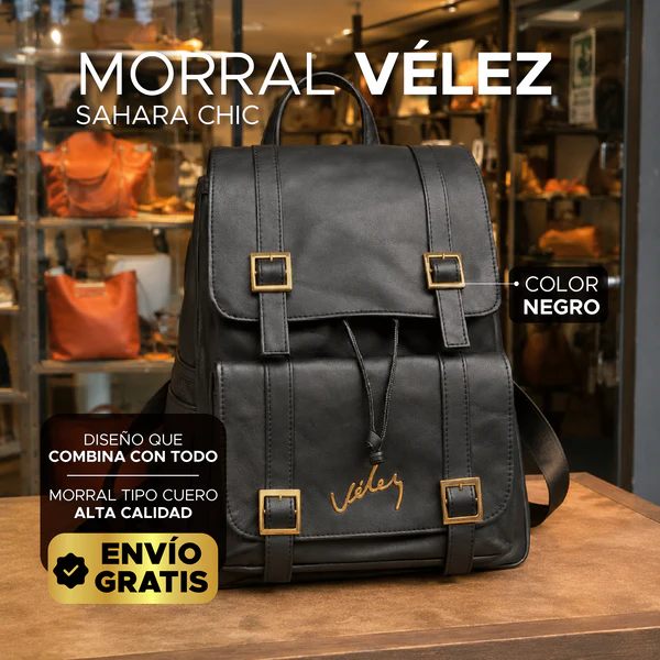 🌟 Morral Vélez Sahara Chic 👜✨Cuero vegano de alta calidad