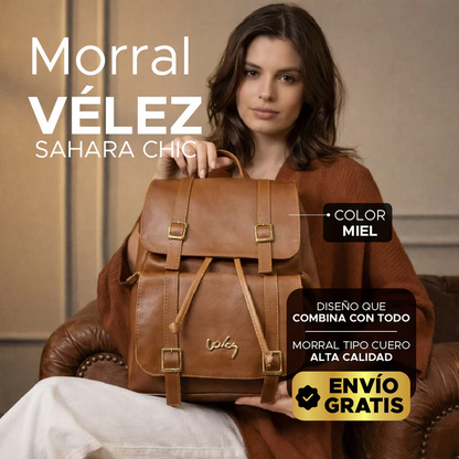 🌟 Morral Vélez Sahara Chic 👜✨Cuero vegano de alta calidad