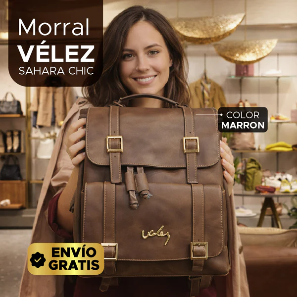 🌟 Morral Vélez Sahara Chic 👜✨Cuero vegano de alta calidad